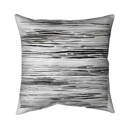 BEGIN HOME DECOR 20 x 20 in. Grey Grooves-Double Sided Print Indoor Pillow 5541-2020-AB68